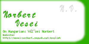 norbert vesei business card